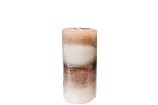 Vanilla Swirl Ombre Pillar Candle