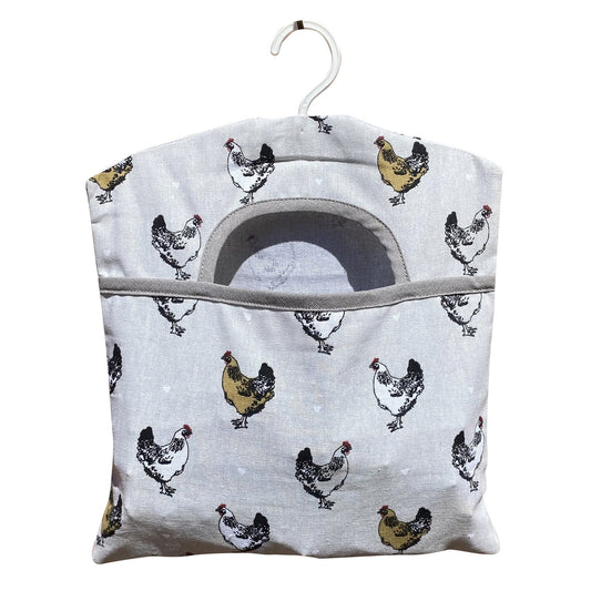 Peg Bag With A Chicken Print Design